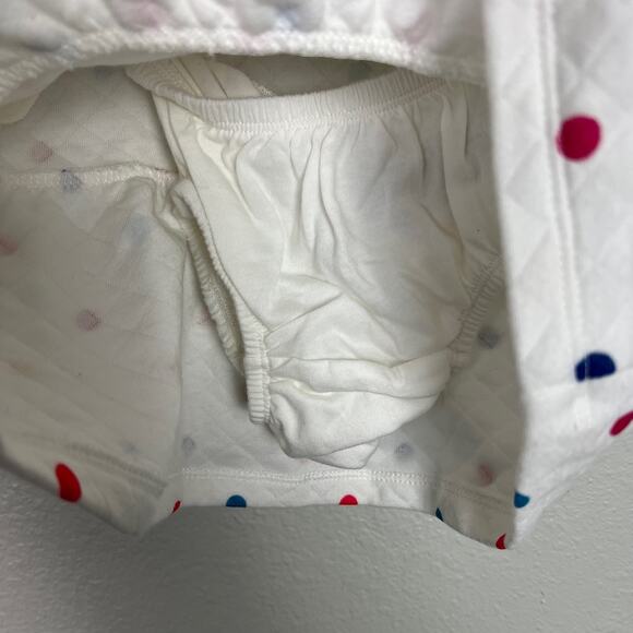 Baby Gap NWT 3-6 months Quilted Dot Dress Bloomers Long Sleeves Rainbow Dots‎ - Picture 5 of 11